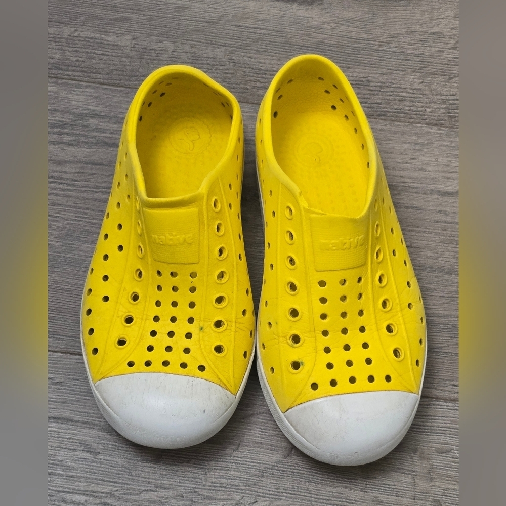 Native Yellow Slide On Little Kids Unisex Vacation Beach Travel Pool Summer